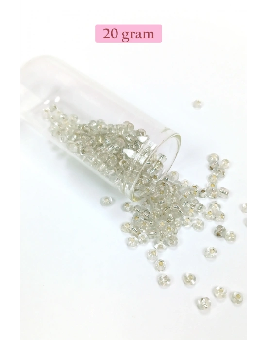 Dökme Cam Kum Boncuk Büyük Boy (6/0) 4 mm - 4 Renk - Toplam 80 Gram - BNC410