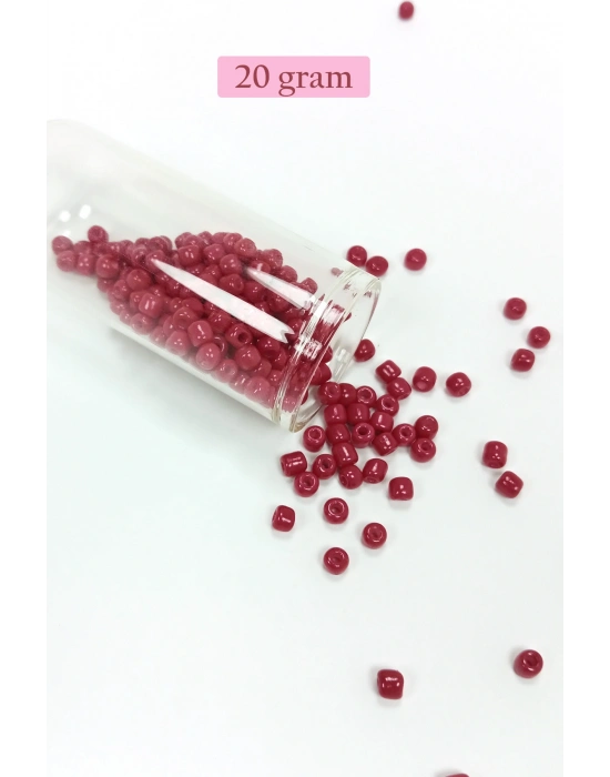 Dökme Cam Kum Boncuk Büyük Boy (6/0) 4 mm - 4 Renk - Toplam 80 Gram - BNC413