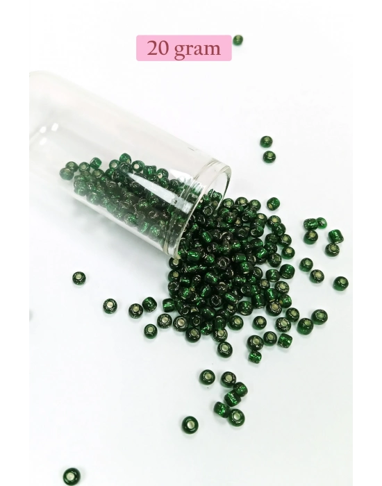 Dökme Cam Kum Boncuk Büyük Boy (6/0) 4 mm - 4 Renk - Toplam 80 Gram - BNC414