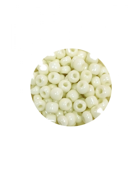 Dökme Cam Kum Boncuk Büyük Boy (6/0) 4 mm - 60 Gram - Krem - BNC107