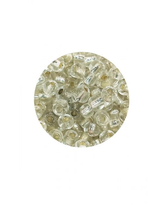Dökme Cam Kum Boncuk Büyük Boy (6/0) 4 mm - 60 Gram - Şeffaf - BNC122