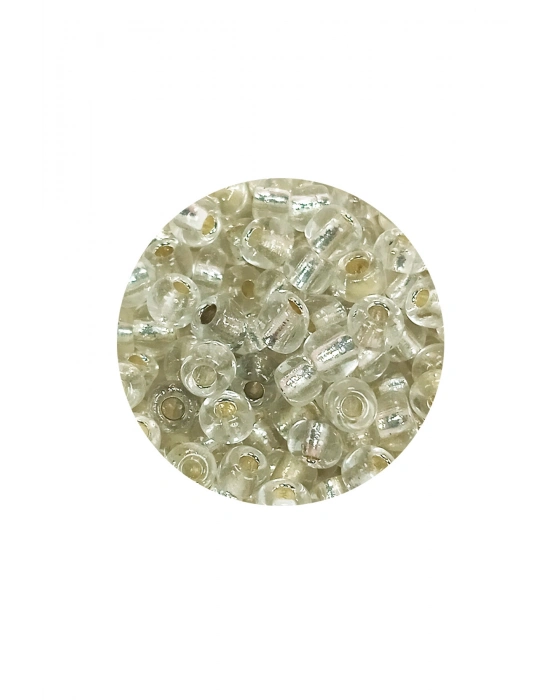 Dökme Cam Kum Boncuk Büyük Boy (6/0) 4 mm - 60 Gram - Şeffaf - BNC122