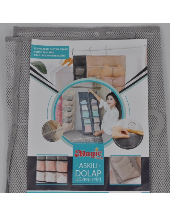 Dolap İçi Asılabilir İç Çamaşırı Dolap Düzenleyici - 15 Gözlü