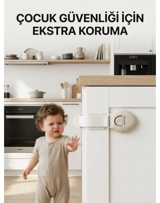 Dolap ve Çekmeceler İçin Çocuk Güvenlik Kilidi Pratik Emniyet Aparatı