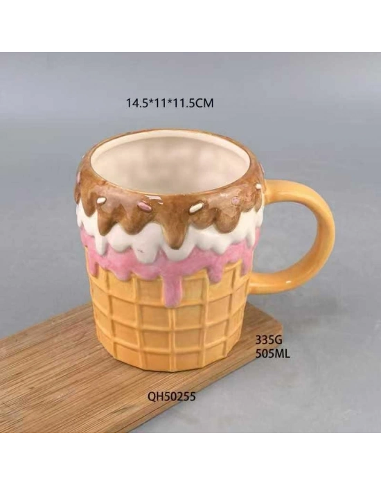 Dondurma Şeklinde Seramik Bardak