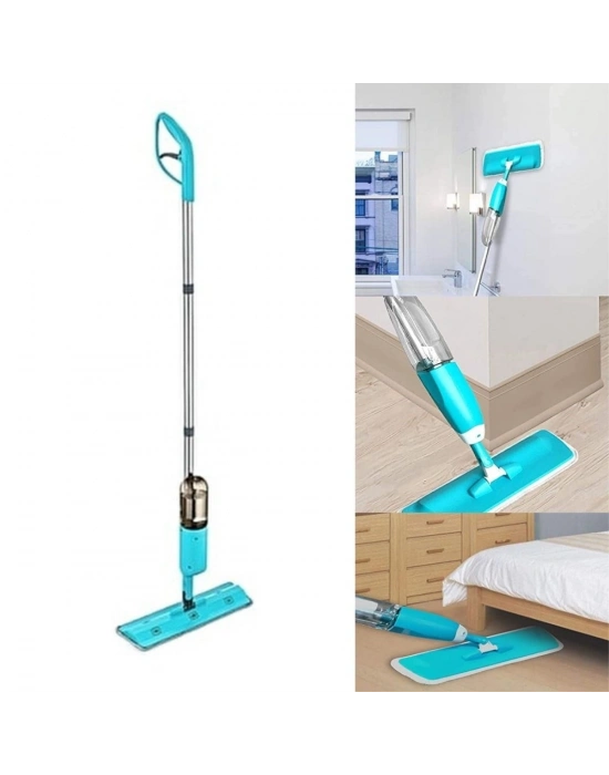 ®  Döner Başlıklı Spreyli Mop Parke Ahşap Fayans Temizleyici Su Hazneli Sihirli Paspas