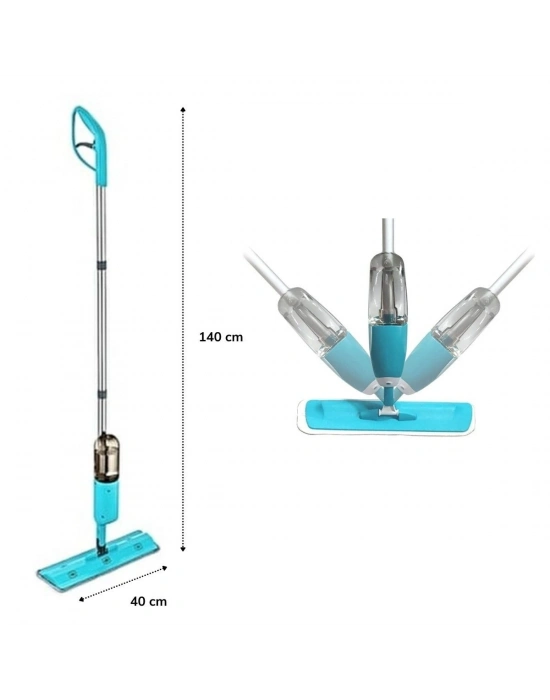 ®  Döner Başlıklı Spreyli Mop Parke Ahşap Fayans Temizleyici Su Hazneli Sihirli Paspas