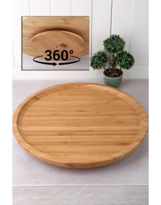 Dönerli Bambu Sunum Tabağı 30 Cm Royaleks-DS3030