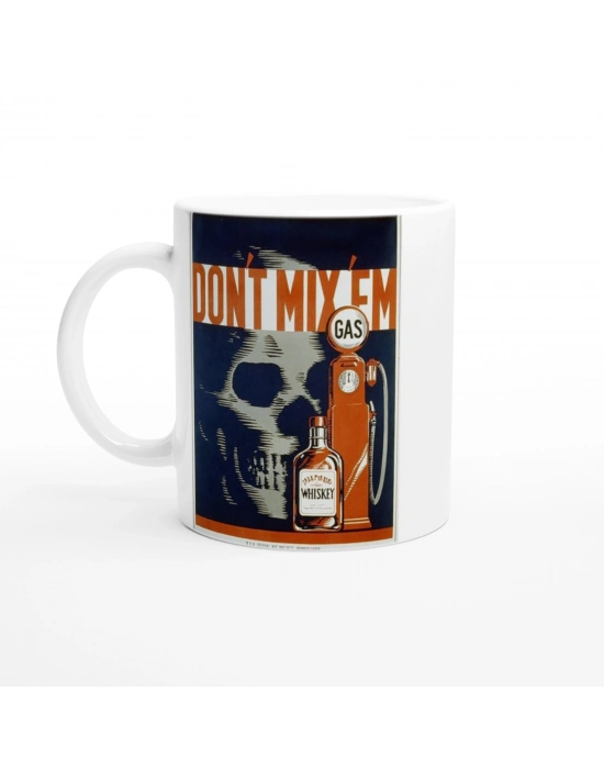 Don’t Mix ‘Em Retro Uyarı Temalı Kupa Bardak
