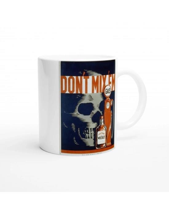 Don’t Mix ‘Em Retro Uyarı Temalı Kupa Bardak