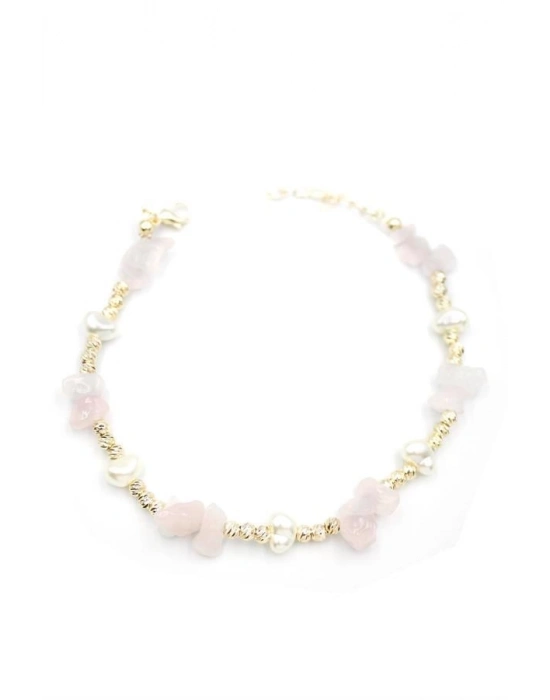 Dorika Taş Halhal - Pembe