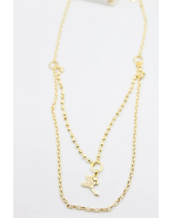 Dorika Zincir Melek Kolye - Altın