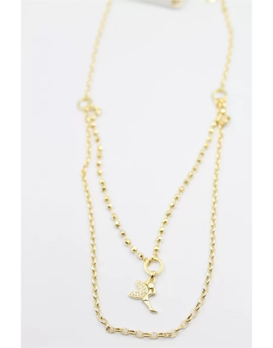 Dorika Zincir Melek Kolye - Altın