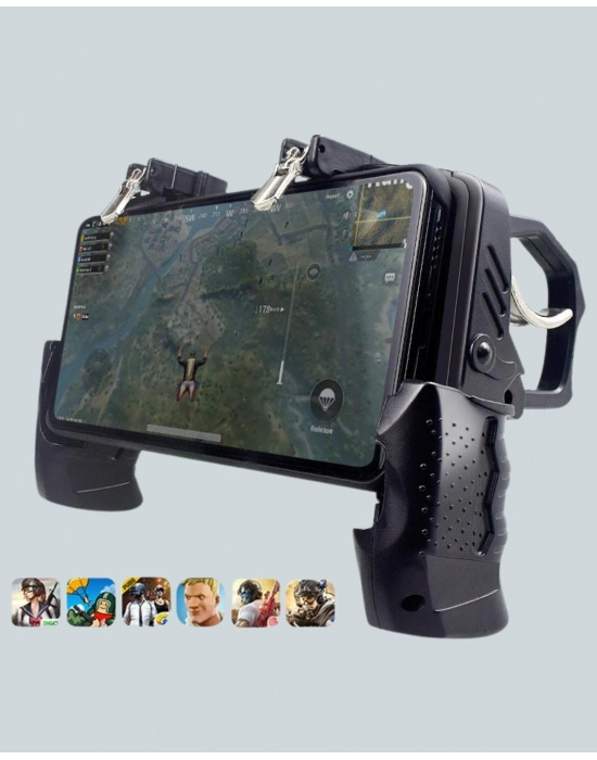 Dört Parmak Destekli Mobil Gamepad Tetikli Oyun Kontrolcüsü