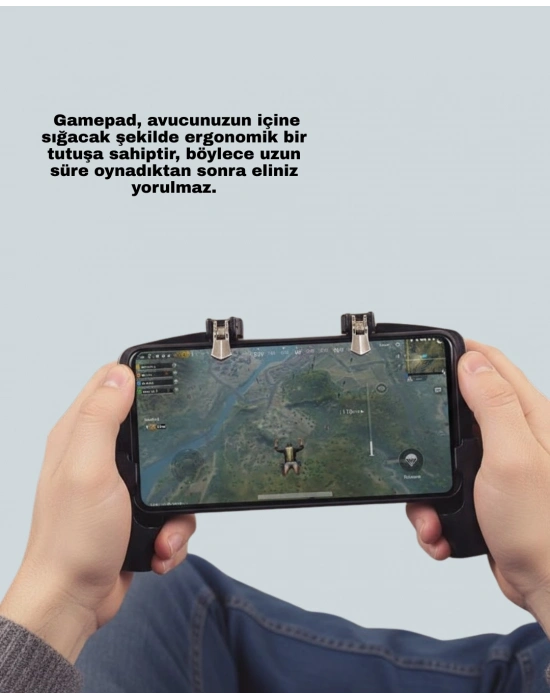 Dört Parmak Destekli Mobil Gamepad Tetikli Oyun Kontrolcüsü