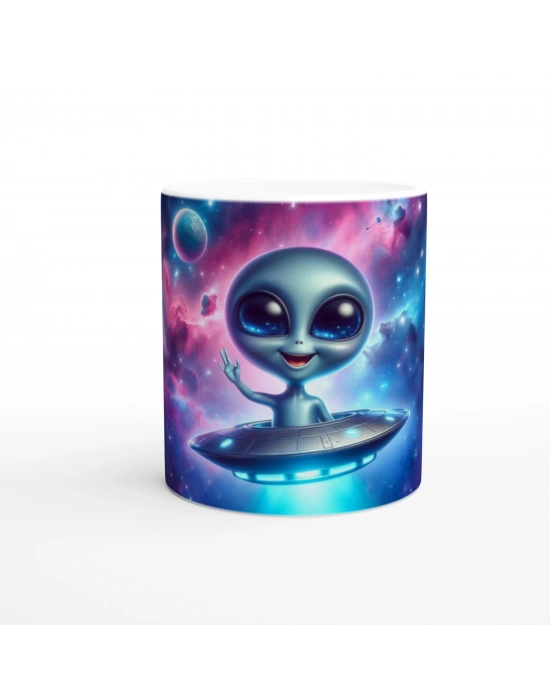 Dost Canlısı Uzaylı Temalı Çocuklara Özel Baskılı Kupa Bardak