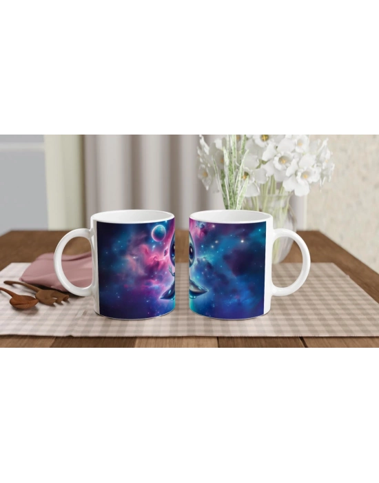 Dost Canlısı Uzaylı Temalı Çocuklara Özel Baskılı Kupa Bardak