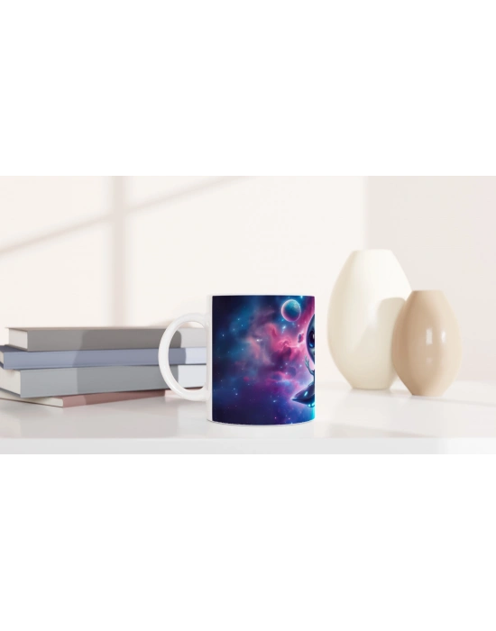 Dost Canlısı Uzaylı Temalı Çocuklara Özel Baskılı Kupa Bardak