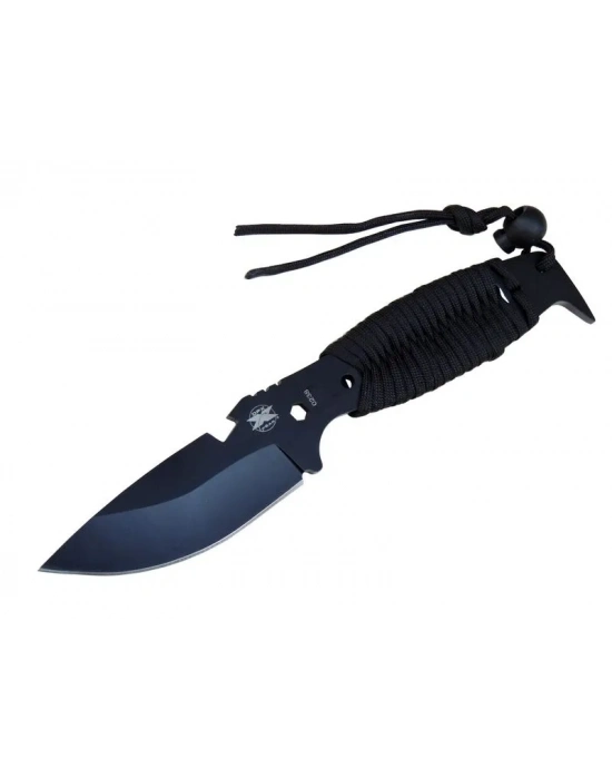 Dpx Gear Assault 0238bk Kamp Bıçağı 22,5 Cm - Siyah, Metal &amp;amp; İpli Sap