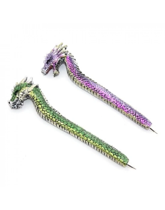 Dragonlu Polyester Tükenmez Kalem