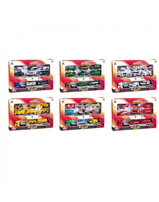 DS047 - ARABA TAŞIYAN TIR ARAÇ SETİ 9  PARÇA