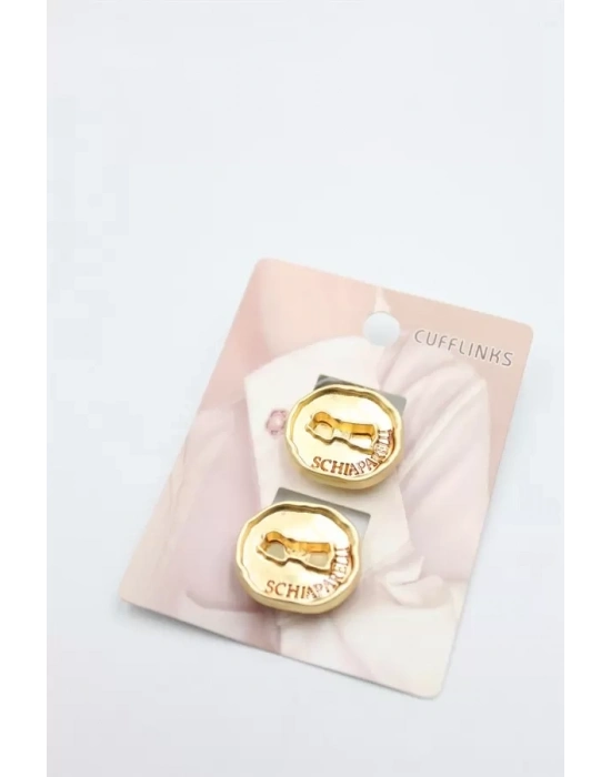 Düğme Broş - Altın