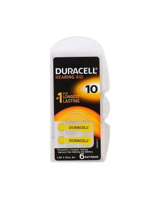 Duracell 10 Numara İşitme Cihazı Pili 6lı Paket