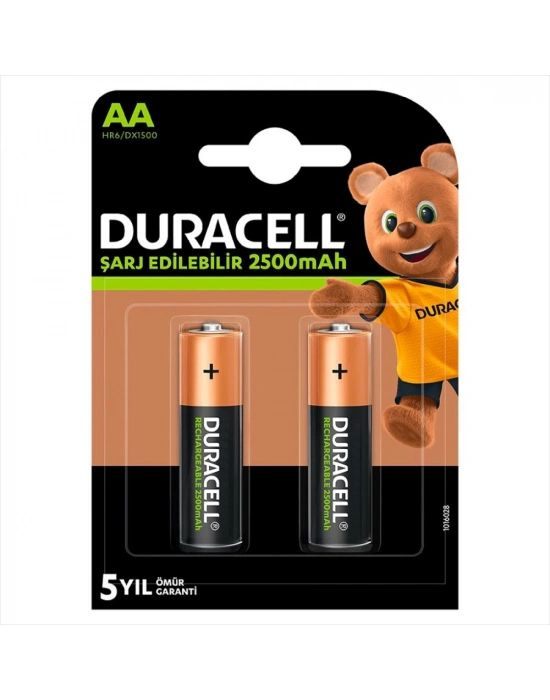 Duracell 1.2v 2500 Mah Aa Şarjlı Kalem Pil 2li