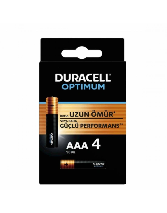 Duracell 4Lü Optimum AAA Kalem Pil