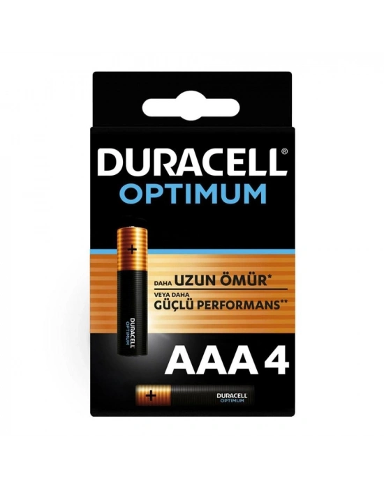 Duracell Optimum Alkalin Aaa İnce Kalem Pil 4lü Paket