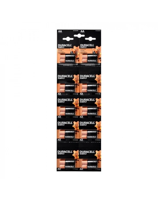 Duracell Simply İnce Kalem Pil Alkaline Aaa 20li Kartela