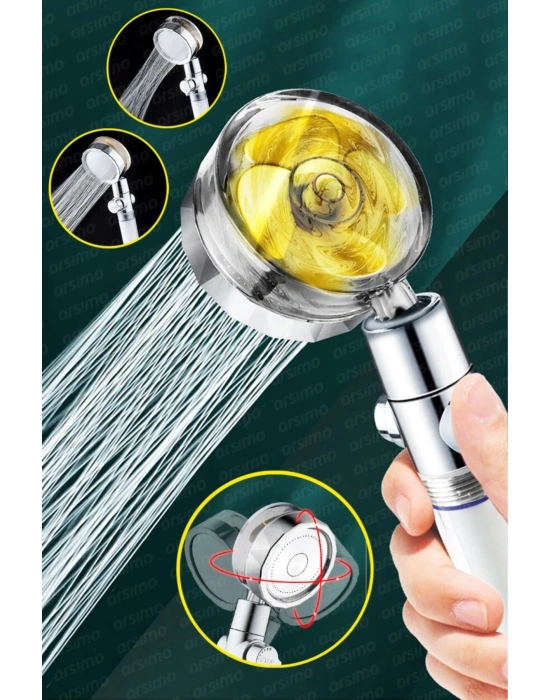 Duş Başlığı Turbo Pervaneli Serinletici Tasarım