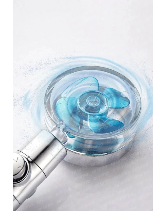 Duş Başlığı Turbo Pervaneli Serinletici Tasarım