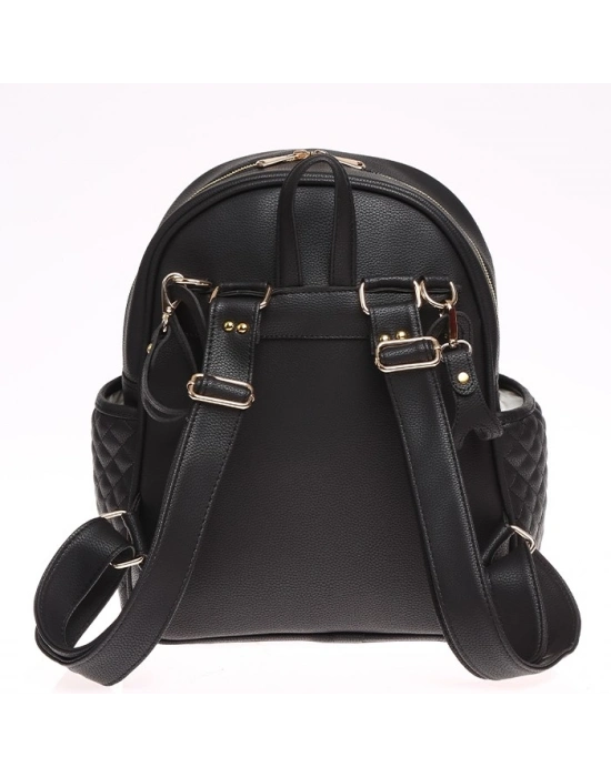 Dust Deri Anne Bebek Bakım Sırt Çantası 7130 Siyah