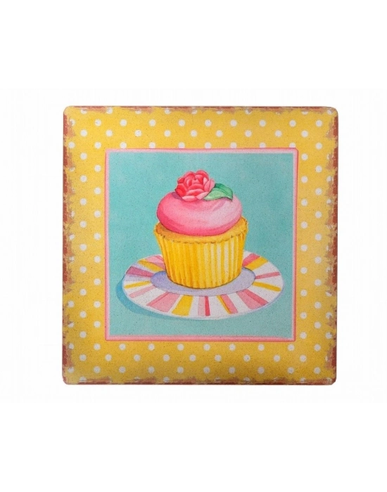 ®   Duvar Panosu 40*40 Cup Cake Muffin Motifli Duvar Süsü