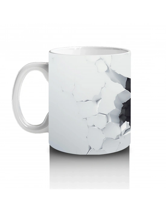 Duvar Patlağından Bakan Gri Tilki – Baskılı Kupa