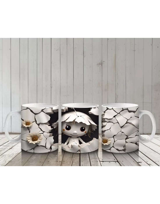 Duvar Yarığından Bakan Ürkek Gözler – Hediyelik Kahve Kupası