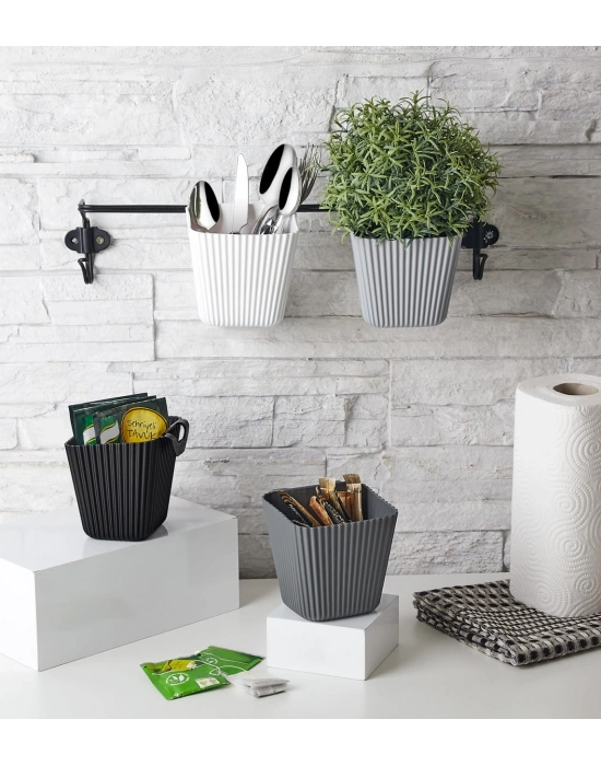Duvara Asılan Çok Amaçlı Organizer - 2'li Saksı Set