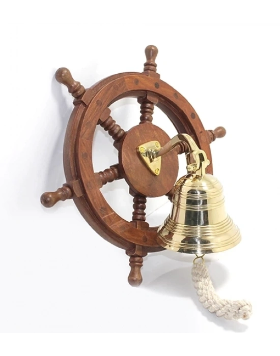 Duvara Asmalı Dümenli Pirinç Çan 4725