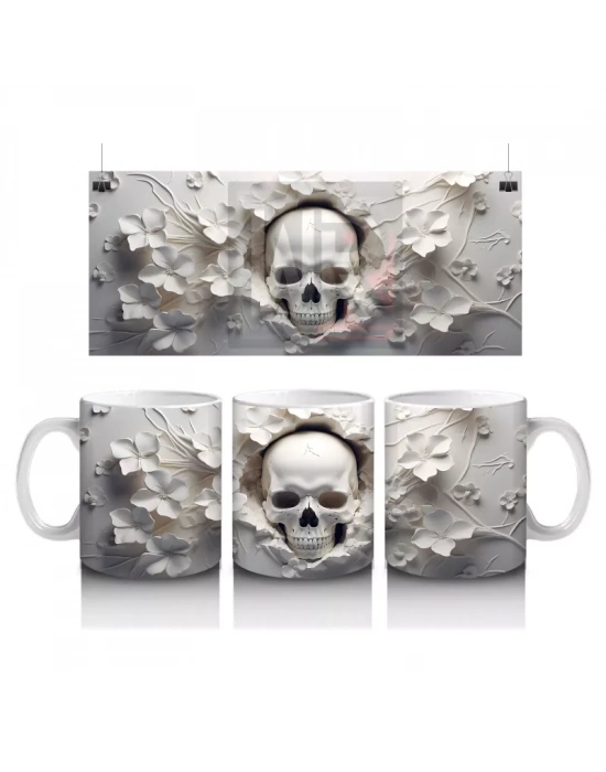 Duvardan Sarkan Sessiz Kafatası – Hediyelik Kahve Kupası