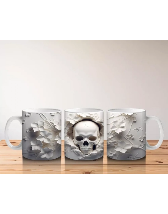 Duvardan Sarkan Sessiz Kafatası – Hediyelik Kahve Kupası