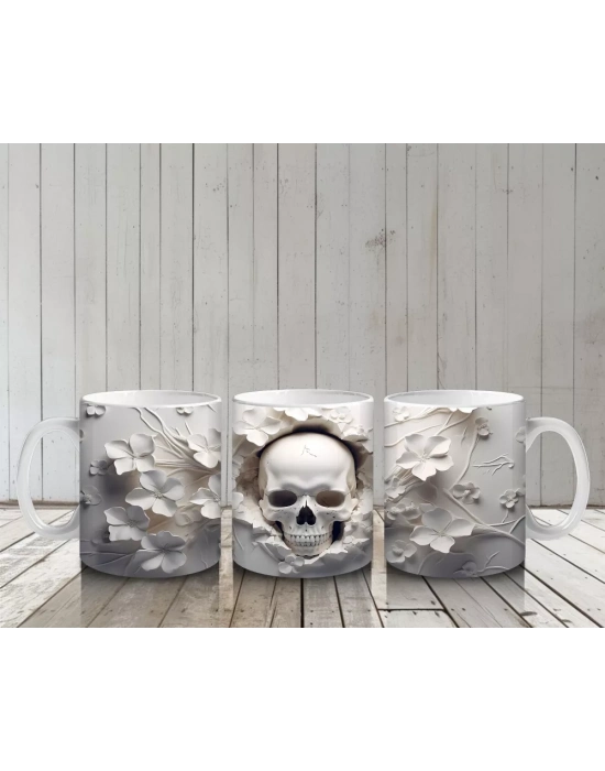 Duvardan Sarkan Sessiz Kafatası – Hediyelik Kahve Kupası