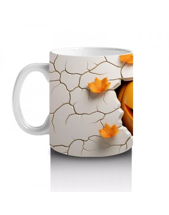 Duvarı Delen Kahkahalı Balkabağı – Hediyelik Kahve Kupası