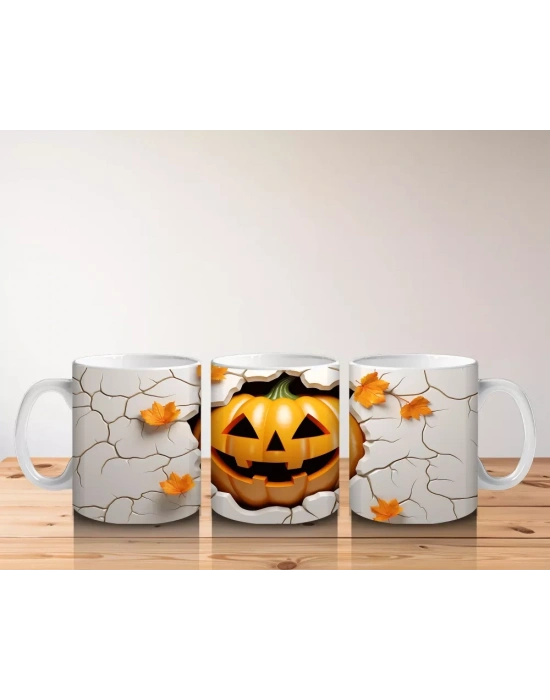 Duvarı Delen Kahkahalı Balkabağı – Hediyelik Kahve Kupası