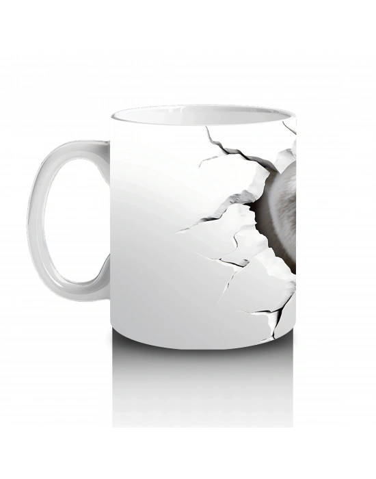 Duvarı Delen Kutup Ayısı – Baskılı Kahve Kupası