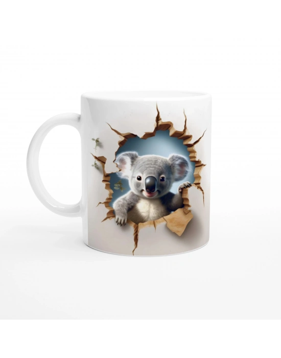 Duvarı Delen Sevimli Koala Kupa Bardak