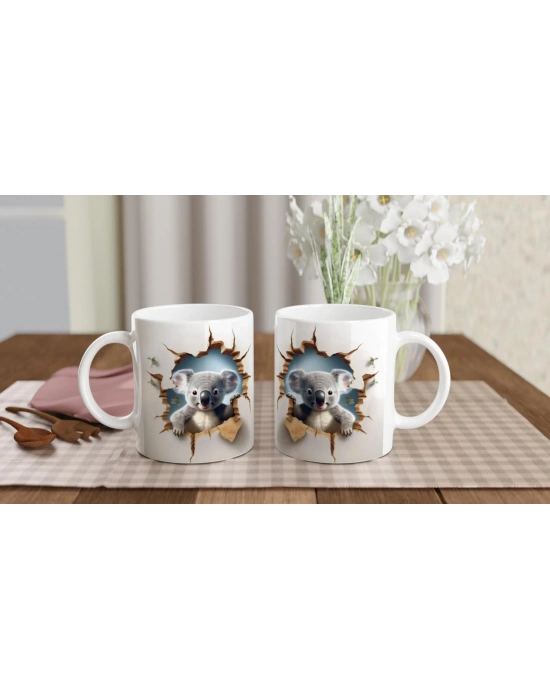 Duvarı Delen Sevimli Koala Kupa Bardak