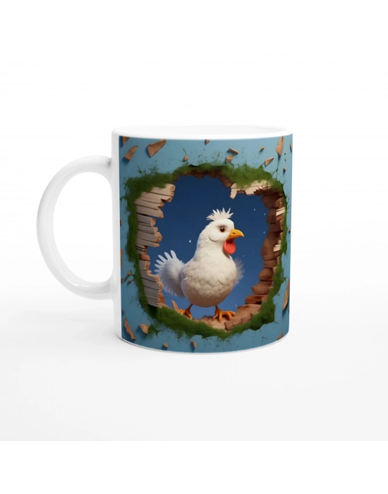 Duvarı Delen Tavuk Kupa Bardak