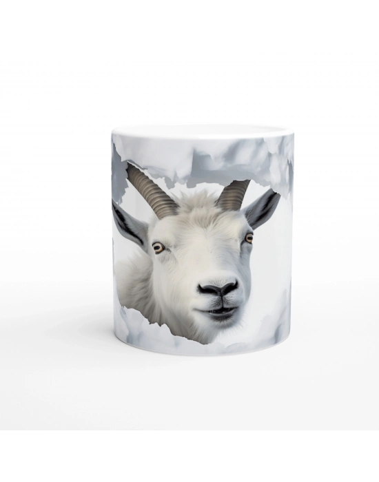 Duvarı Yarmış Dağ Keçisi Temalı Baskılı Kupa Bardak