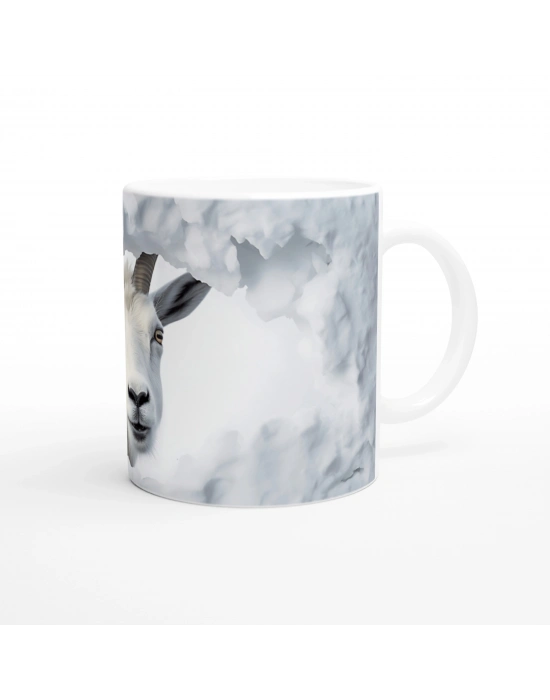 Duvarı Yarmış Dağ Keçisi Temalı Baskılı Kupa Bardak